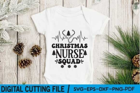 Christmas Nurse Squad Svg Graphics