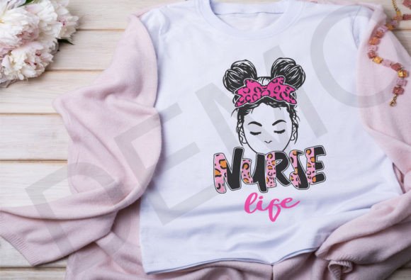 Nurse Life Svg, Half Leopard Nurse Life Graphics
