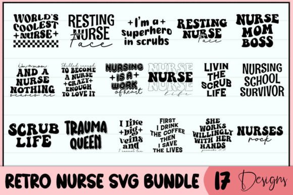 Retro Nurse Svg Design Bundle: Graphics for T-Shirt Designs