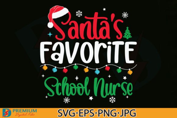 School Nurse Christmas SVG: Graphics for T-Shirt Designs
